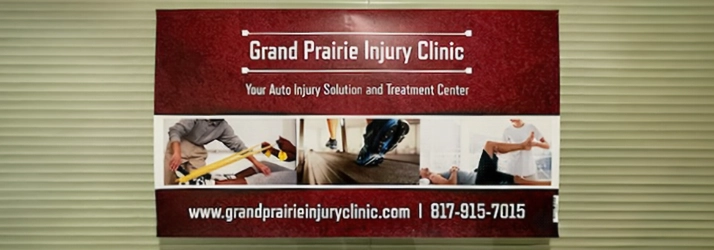 Auto Injury Chiropractic Grand Prairie TX Office Sign